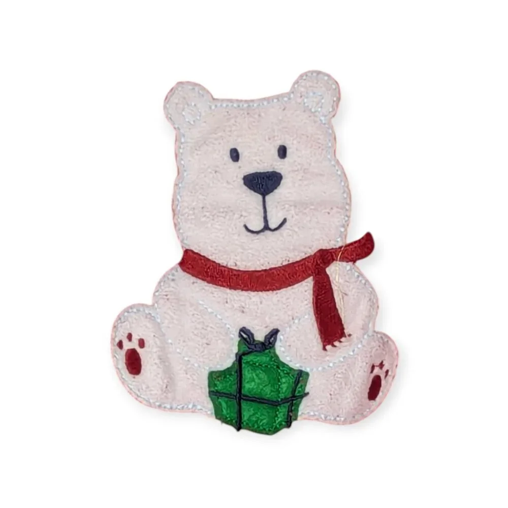 Carter's Christmas/Holiday Fleece Footed Pajamas w/Polar Bear Accent Size 3T